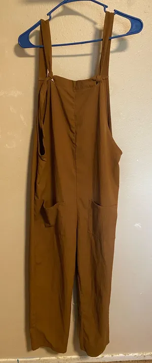Brown Overalls Shein thumbnail 1