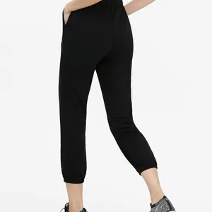 Pomelo Elastic Waist Cropped Jogger Pants - Black‎ Size M thumbnail 3