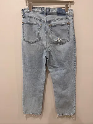 Abercrombie & Fitch Sz 29/8R Ankle Straight Ultra High Rise Light Wash thumbnail 7