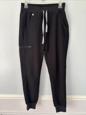 FIGS Zamora Jogger Scrub Pants Black Technical Collection XS Healthcare Nurse thumbnail 2