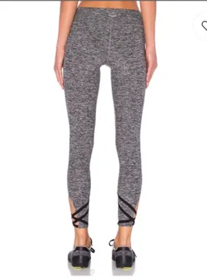 Beyond Yoga Leggings Strappy Ballet Spacedye Gray XS thumbnail 2