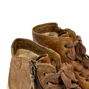 UGG Blaney Brown Leather High Top Sneakers Tassel Side Zip Womens Size 7.5 Shoes thumbnail 9
