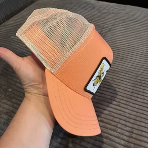Goorin Bros The Farm Queen Bee Trucker Hat Coral Pink White Mesh Snapback Cap thumbnail 5