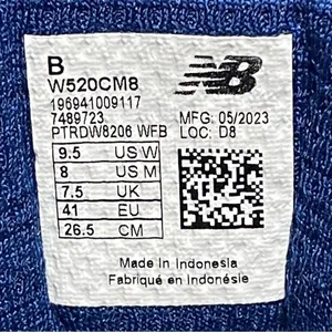 New Balance 520v8 Women's Blue Sneakers Size 9.5B thumbnail 5
