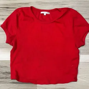 Pacsun Lottie Moss Red Cropped Tee Shirt Women’s Small thumbnail 1