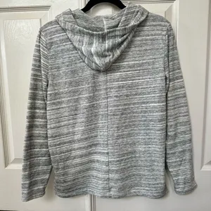 Gap long sleeved space dyed grey striped hoodie thumbnail 6