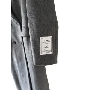 NWT Hot Fashion Gray Long Wool Blend Coat Double Breasted Maxi Coat M thumbnail 8