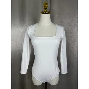 Intimately Free People White Square Neck Long Sleeve Bodysuit Small OB1015694 thumbnail 3