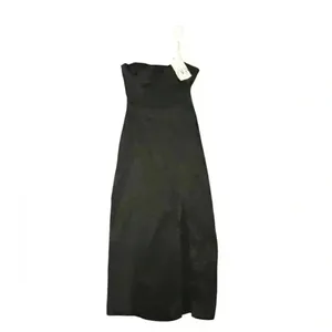 NWT Zara Black Satin One Strap Dress Size XS. Pearl strap with white heart beads thumbnail 7