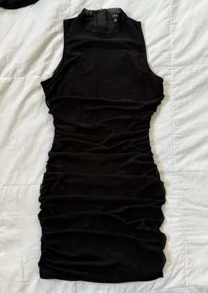Lulus Black Mock Neck Bodycon Dress thumbnail 2