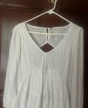 Free People White Lace Midi Dress thumbnail 3