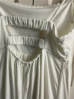 Kirious‎ White Floral Embroidered Tie-Shoulder Maxi Dress Size Medium thumbnail 5