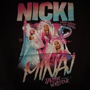 Nicki Minaj Pink Friday 2 World Tour Hoodie Black Graphic Concert Sweatshirt M thumbnail 5