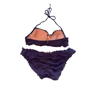 Victoria's Secret Dark Purple Bandeau Bikini with Lined Bottoms thumbnail 2