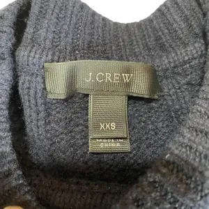 J. Crew Navy Blue Cable Knit Fisherman Sweater 100% Wool Womens Size XXS‎ thumbnail 3