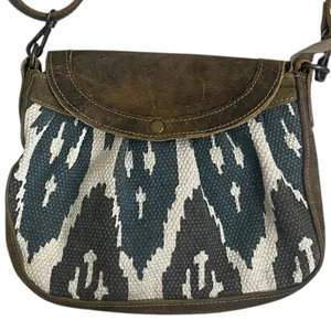 Myra Bag Seeker Leather Crossbody shoulder Handbag Canvas‎ Purse Aztec thumbnail 3