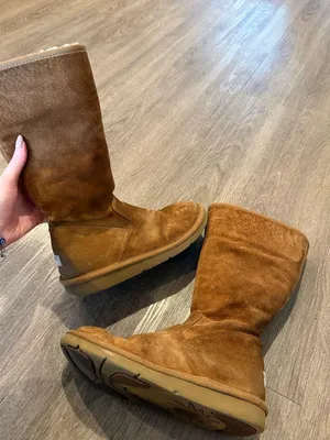 UGG Australia - Mid Calf Sheepskin Boots - Women’s 9, Chestnut thumbnail 1