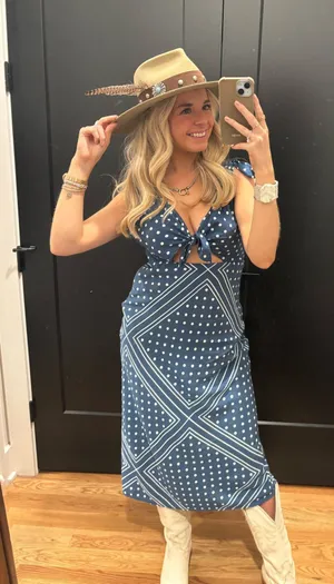 Abercrombie Polka Dot Dress Midi thumbnail 1