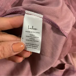 NWOT Lulus Sweet Goddess Mauve Mesh Pleated Sleeveless Midi Dress thumbnail 9