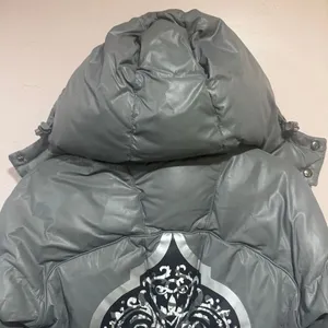 ATHLETA Jacket Womens Large Gray Puffer Down Full Zip Hooded Winter Outdoor thumbnail 5