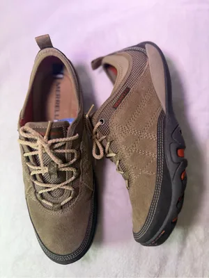 Merrell Tan Suede Slip-On Clog Sneakers thumbnail 5