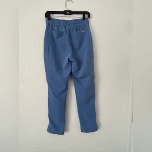 FIGS High Waisted Yola Skinny Scrub Pants in capri blue sz small thumbnail 9