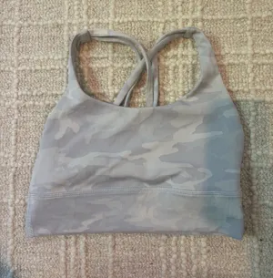 Lululemon White Camo Energy Longline Bra thumbnail 1