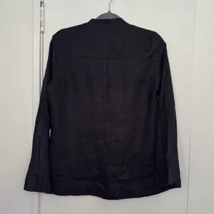 NWOT Tuckernuck x India Hicks 100% Linen Popover Tunic in Black Size Small thumbnail 2