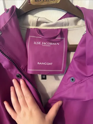 Ilse Jacobsen Magenta Hooded Raincoat thumbnail 2