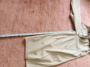 Original Design High Rise Culottes Wide Leg Cropped Pants Beige Women M thumbnail 8