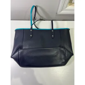 Coach Ava Tote Midnight Atlantic Crossgrain Leather Bag‎ F55469 with Pouch thumbnail 5
