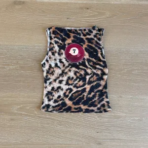 Omighty Sweet Lord 7 Ball Leopard Print Pointelle Tank Size XS in Brown Red thumbnail 2