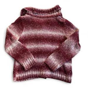 Christopher & Banks Marled Cardigan‎ Sweater L Burgundy Button Front Cozy Knit thumbnail 2