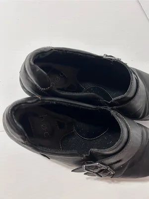 B.o.c. Black leather slip on loafers women size 11 M thumbnail 7