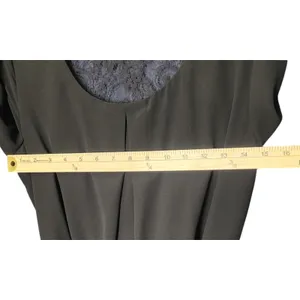 IZ Byer NWOT Women Party Dress Black Lace‎ Back Belted Chiffon 3/4 Sleeve L thumbnail 5