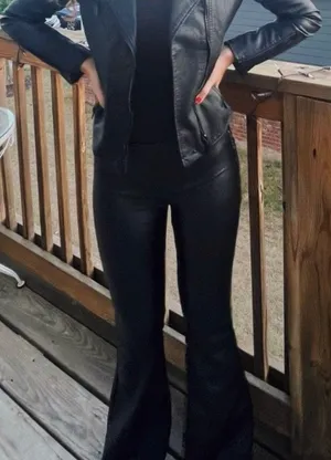 Edikted Faux Leather Pants thumbnail 3