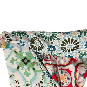 Zara Satin Floral Print Knot Twist Midi‎ Skirt Women's L Sarong Style Boho NWT thumbnail 6