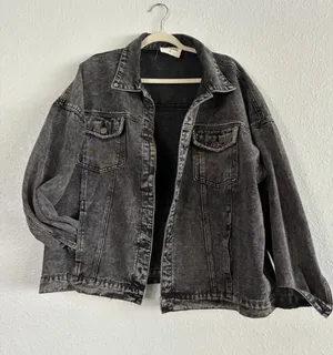 Women's Savanna Jane Black Acid Wash Denim Jacket Size 1X thumbnail 1