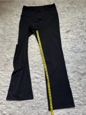 Danskin Black Women’s High-Waist Flare Jogger Track Pants with Side Slit Size M thumbnail 8