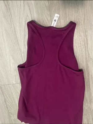 all in motion Plum High-Neck Ribbed Tank Top thumbnail 3