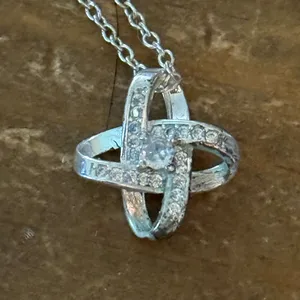 Silver tone eternal star pendant necklace thumbnail 4