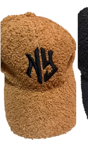 Sherpa cap hats camel brown and black thumbnail 1