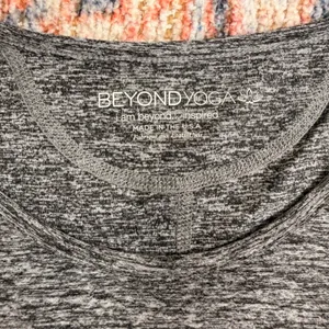 Beyond Yoga Gray Spacedye Poncho Top High‎ Low Relaxed Activewear USA Made Large thumbnail 7