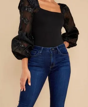 Red Dress Boutique | Puff Sleeve Bodysuit thumbnail 6