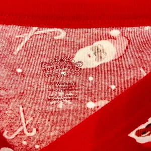 Wondershop Womens Red Santa Claus Candy Cane Snowflake Long Sleeve Sleep Top S thumbnail 6