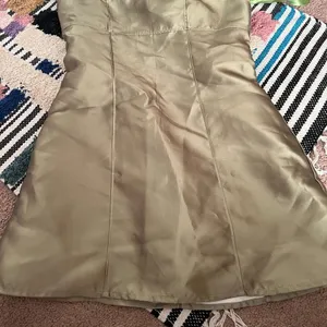 NWT‎ Current Mood green satin mini dress small thumbnail 8