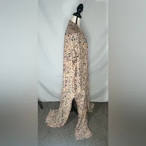 Intimately Free People Cheetah Print Maxed Out Maxi Button Dress Robe Duster Med thumbnail 6