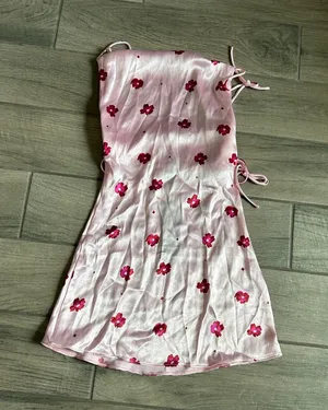 White Fox Boutique Camilla Mini Dress with Red Floral thumbnail 1