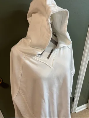 American Eagle Outfitters Ivory Hooded Pullover Sweatshirt thumbnail 2