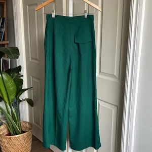 Zara Hunter Green Straight Leg Trousers Size XS thumbnail 3